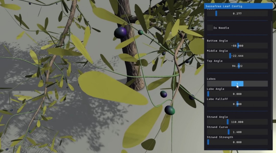 AMD展示树木生成黑科技：50KB显存实现37GB场景渲染效果