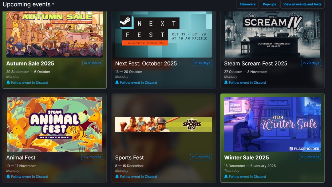 国庆中秋假期剁手正当时！Steam秋季特卖明天凌晨1点开启