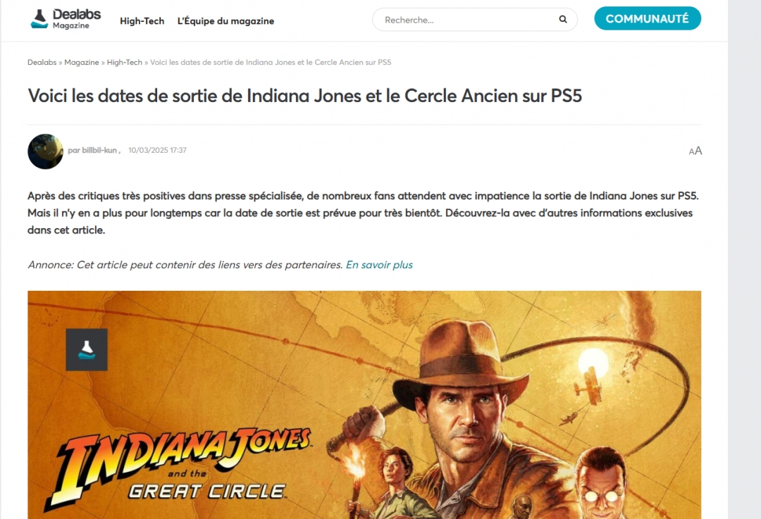 《夺宝奇兵：古老之圈》PS5版发布日期泄露 或将于4月17日发布