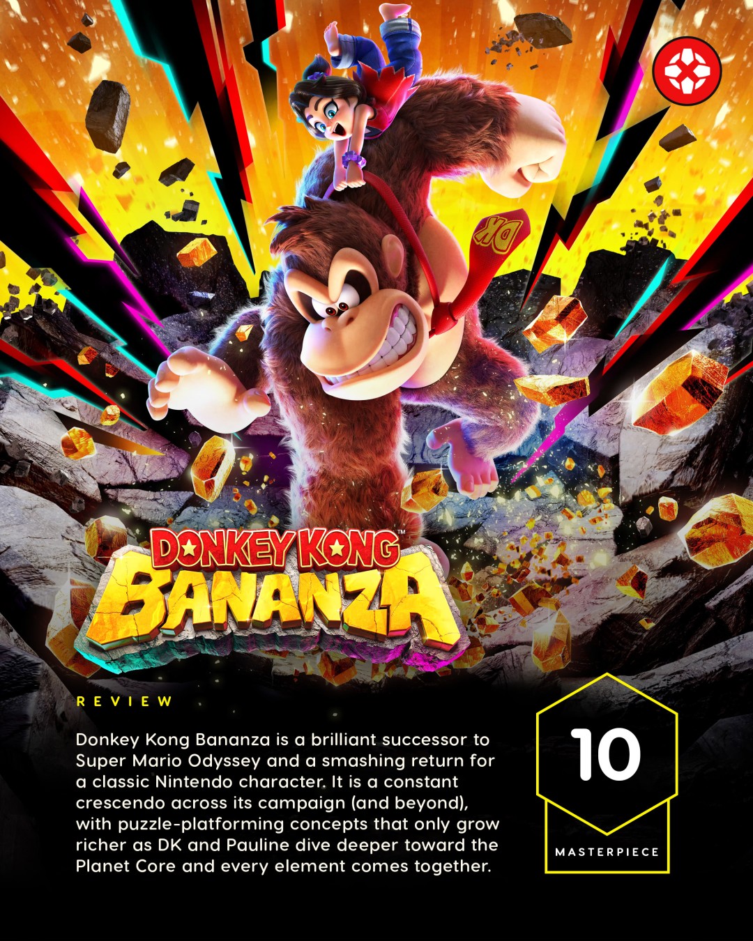 NS2首款杰作！《咚奇刚：蕉力全开》IGN 10分