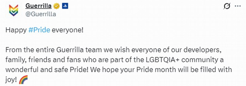 《地平线》官方庆祝LGBT骄傲月 分享埃洛伊比心美照