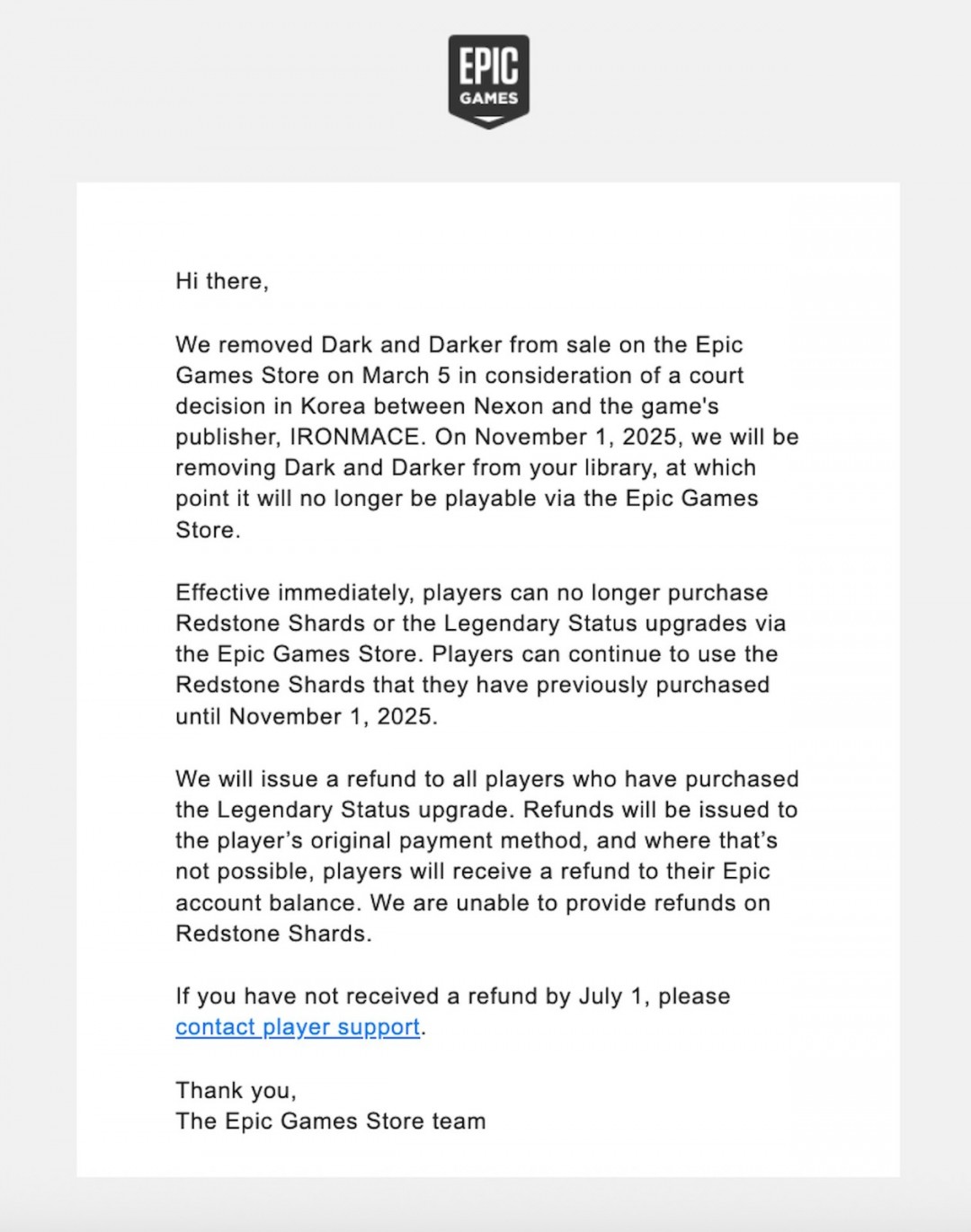 这下彻底没了！ epic将于年末回收玩家库里的《Dark and Darker》并清除