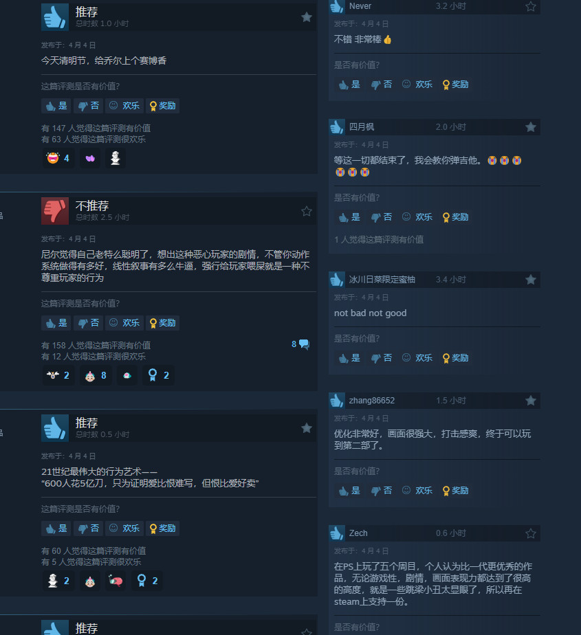 《最后的生还者2》PC版现已发售 Steam特别好评、优化无敌