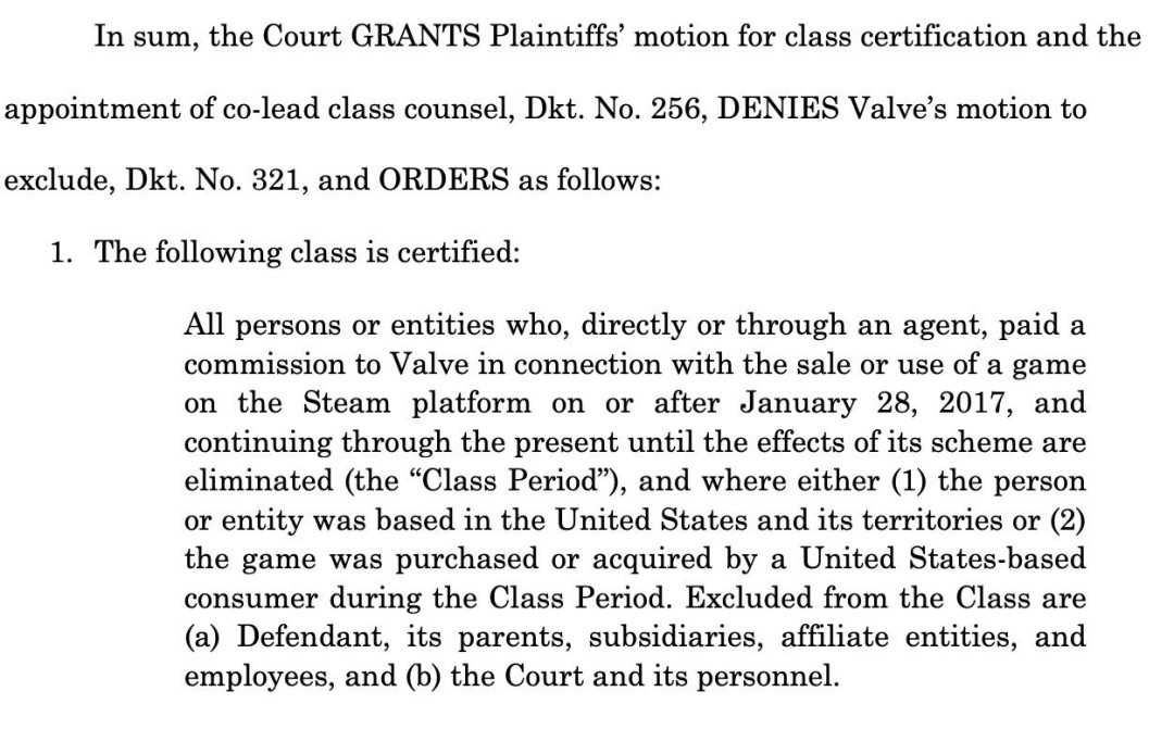 所有Steam厂商都可能成为原告？ V社或将面临集体诉讼