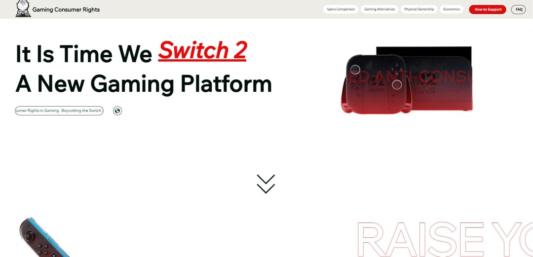 玩家组织发起Switch2抵制行动 指控任天堂恶意营销