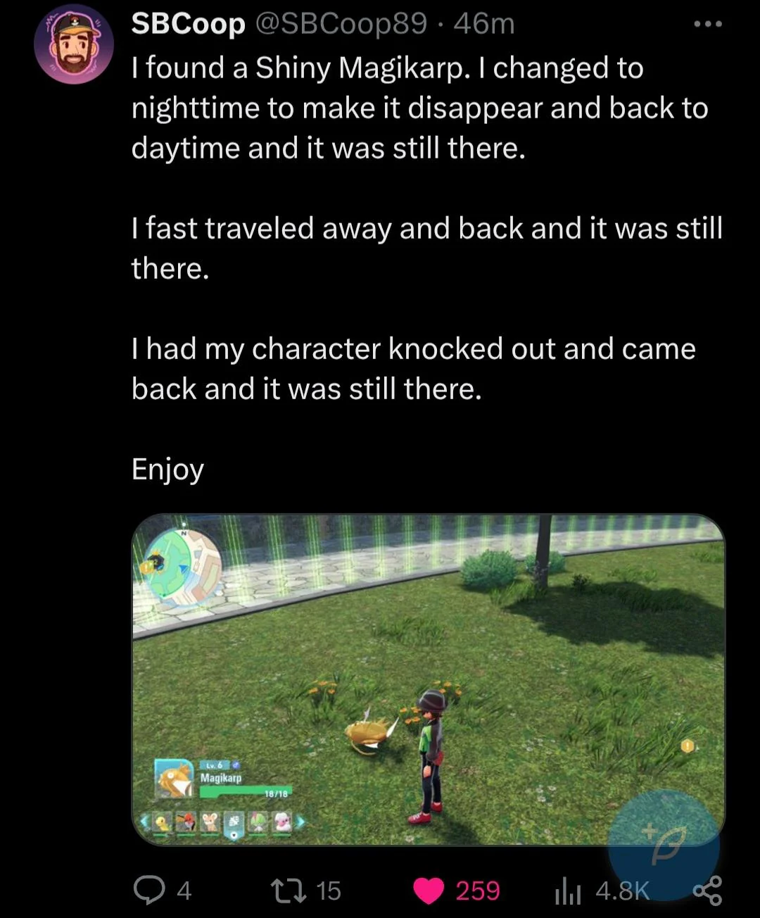 《宝可梦传说 Z-A》闪光宝可梦不会消失！可安心捕捉