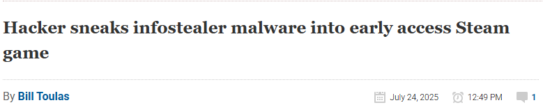 外媒揭发新游《Chemia》测试包含恶意软件 发行商暂未回应