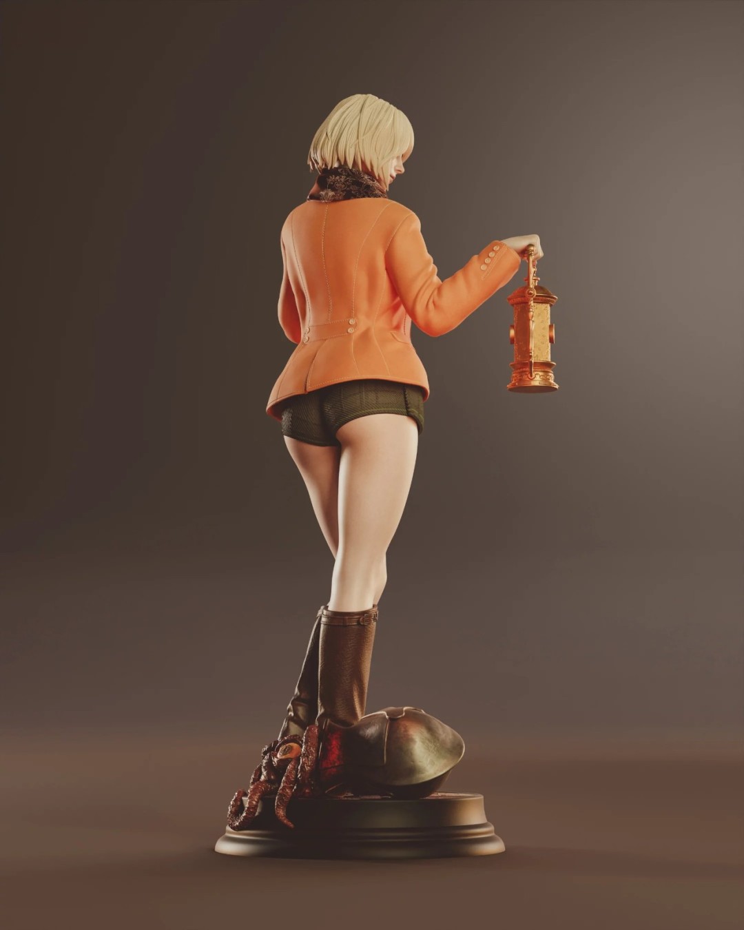 大雷翘臀和肉腿！《生化危机4》粉丝自制艾什莉手办