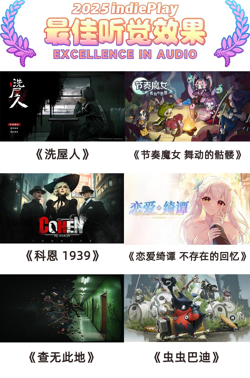 2025 indiePlay中国独立游戏大赛入围名单公布！