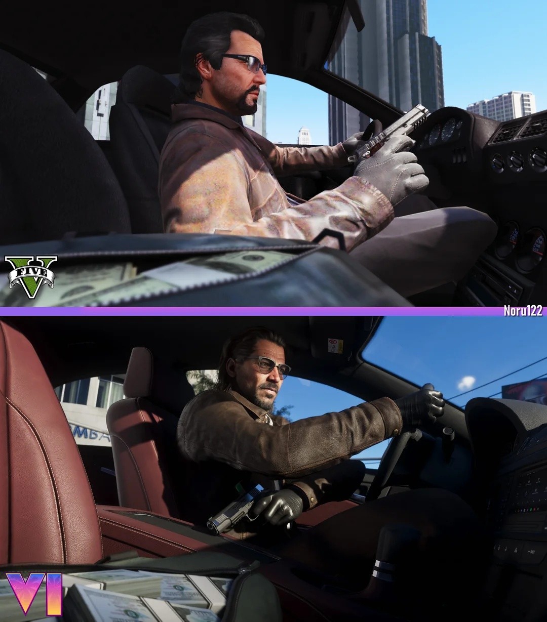 粉丝用《给他爱5》重现《GTA6》官方截图