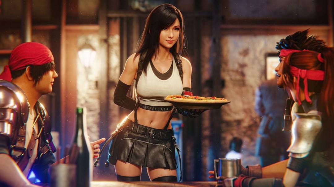《最终幻想7》蒂法新3D美图 穿GTA6女主服装更性感迷人