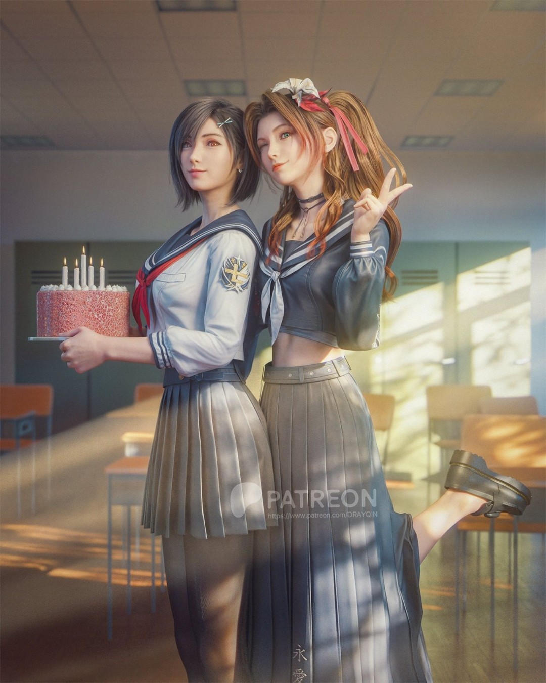 《最终幻想7》蒂法超美3D新图 不愧3D区耶路撒泠