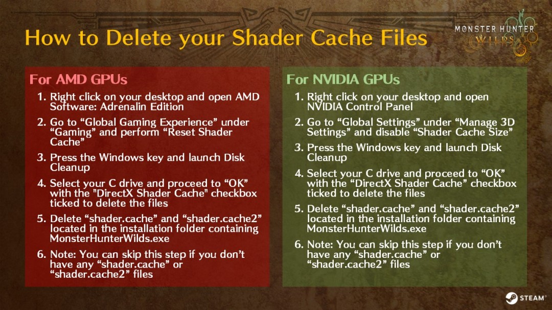 《怪物猎人：荒野》着色器编译问题 官推建议删除缓存文件