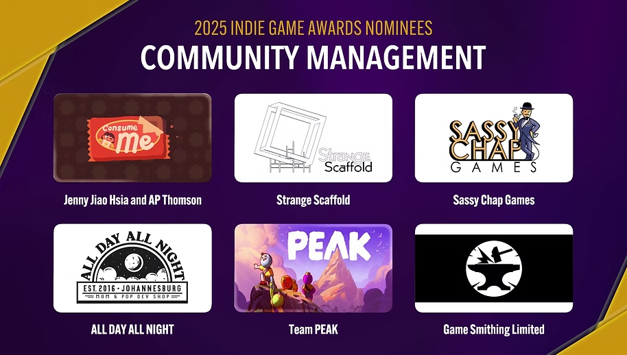2025独立游戏大奖年度名单公布！新加入“LGBT”奖