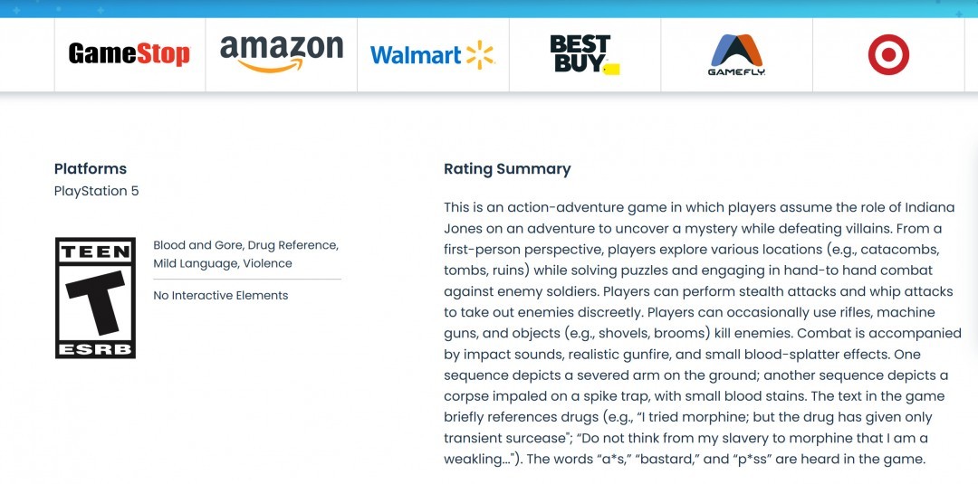 《夺宝奇兵：古老之圈》PS5版发布日期泄露 或将于4月17日发布