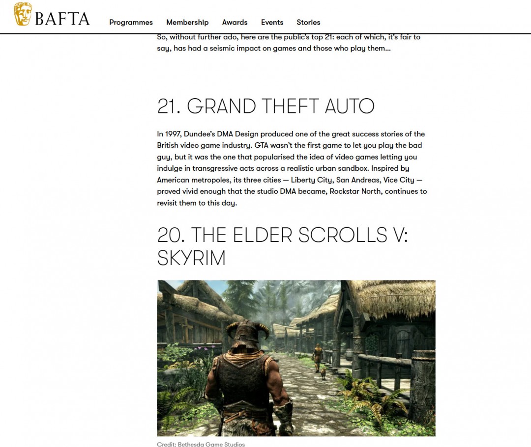 《天国：拯救2》入选！BAFTA评选史上最具影响力的21款电子游戏