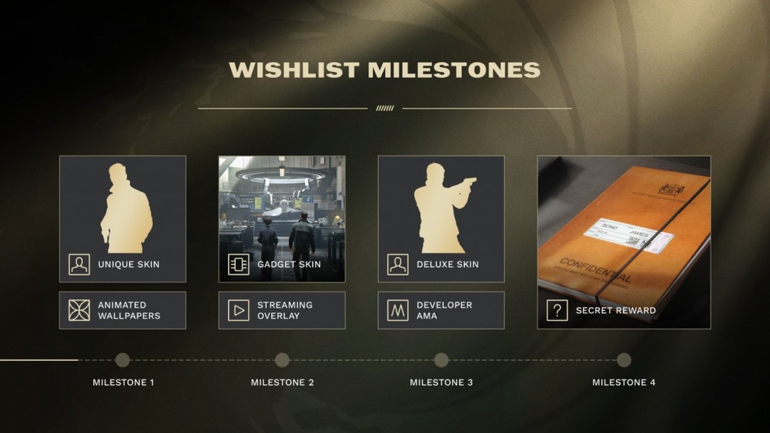 额外奖励！《007：曙光》开启愿望单里程碑活动