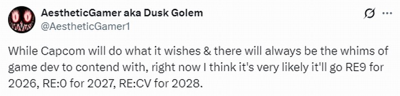 曝《生化危机0》重制版2027年发布 维罗妮卡重制版2028年发布