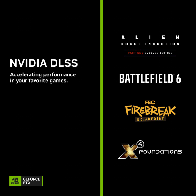 Alien: Rogue Incursion和《战地风云 6》首发支持DLSS 4