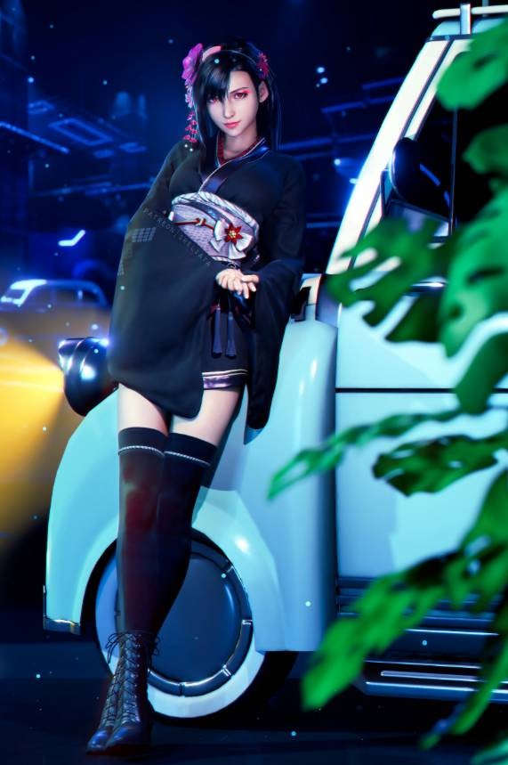《最终幻想7》蒂法新3D美图 穿GTA6女主服装更性感迷人