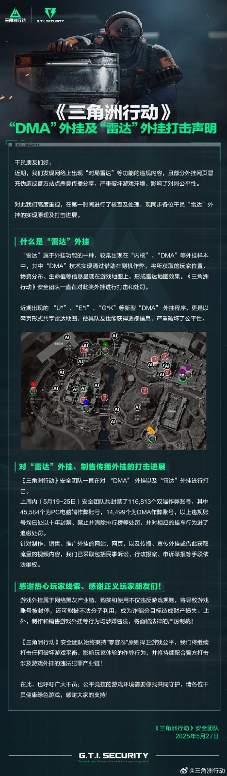 《三角洲行动》Steam在线破15.5万 腾讯严打DMA和雷达外挂