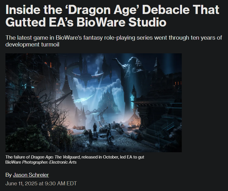 责任全在EA？《龙腾世纪：影障守护者》开发背后的乱象