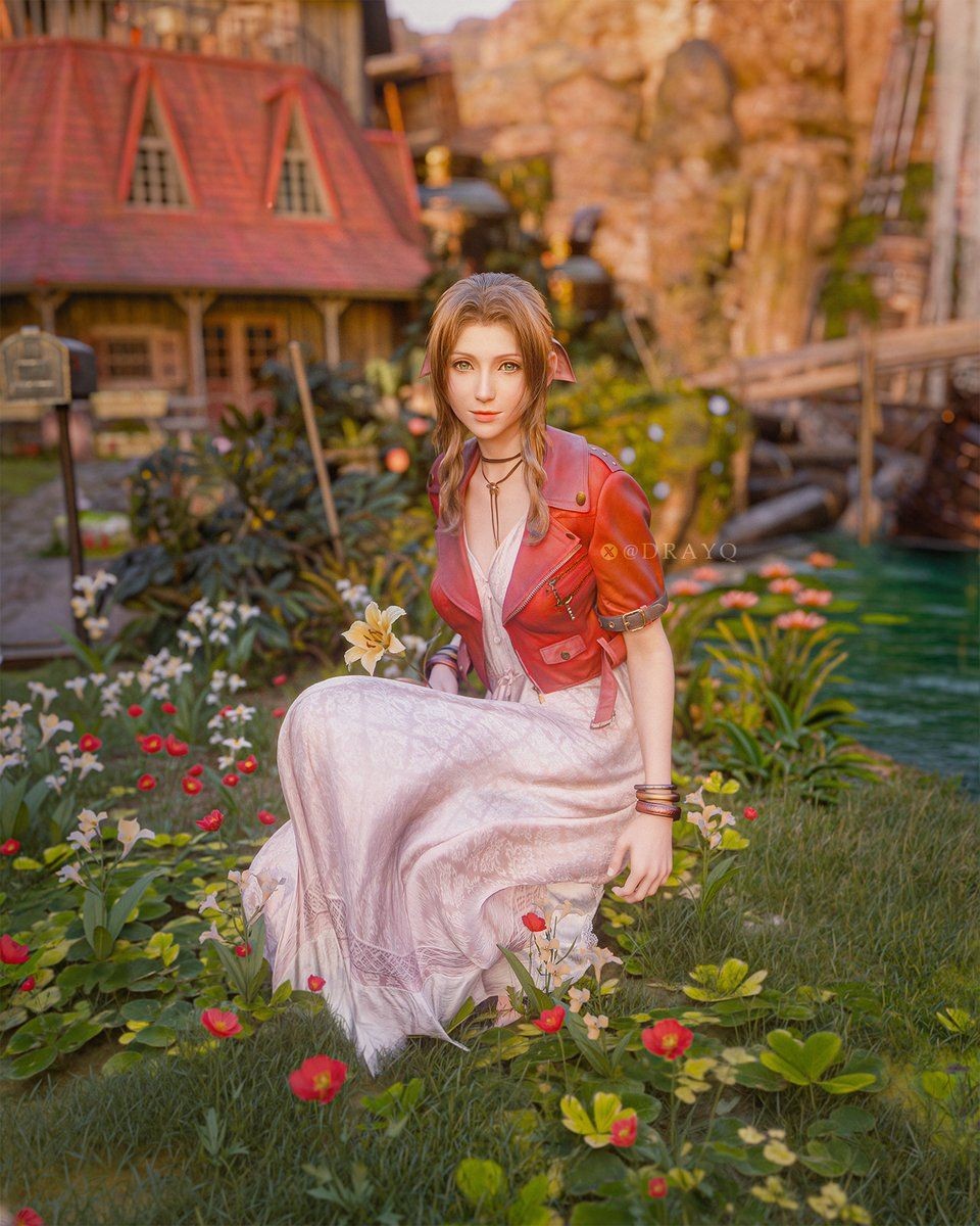 《最终幻想7》爱丽丝超美模型和3D图 真美若天仙！