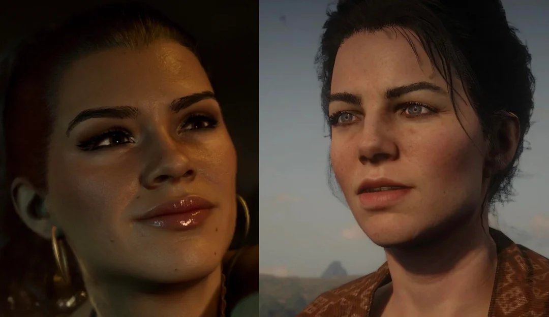 画风相似！《GTA6》和《荒野大镖客2》画面对比、《GTA6》预告片2浏览量破亿