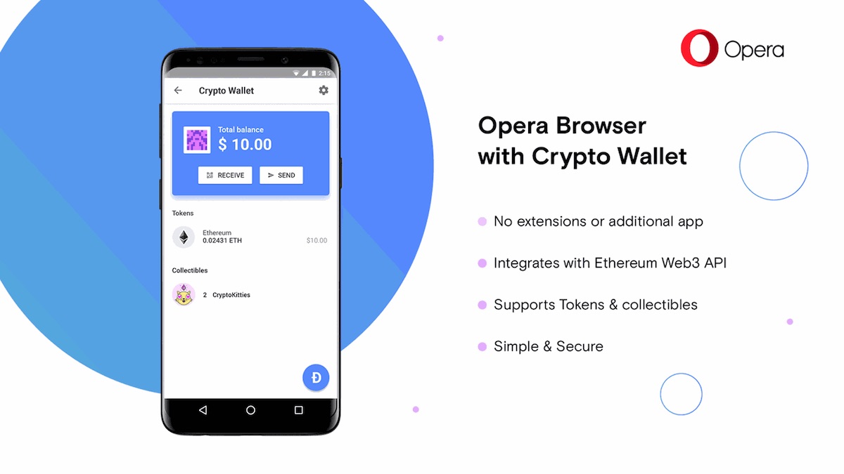 Opera 正在其 Android 版浏览器中测验加密钱银钱包