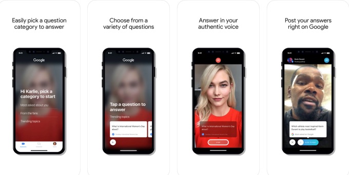 Google 推出针对名人的视频问答运用 Cameos